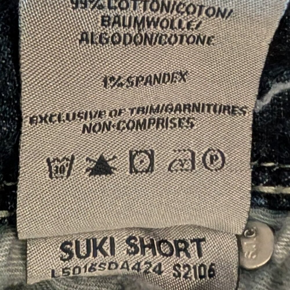 Silver Shorts Womens 29 Suki Dark Wash Stretch Denim Mid Bermuda Blue - Picture 5 of 5